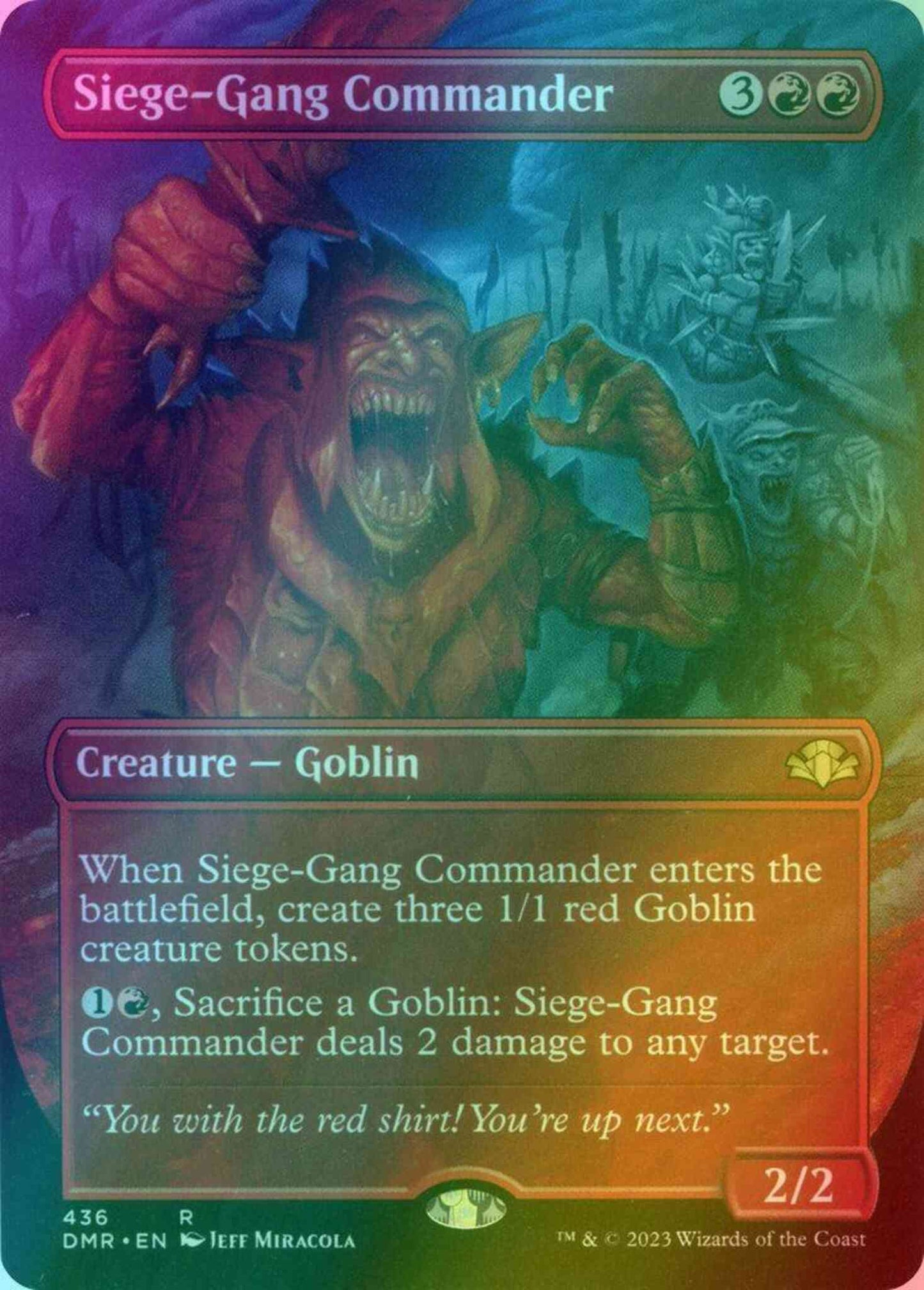 Siege-Gang Commander [436] [Borderless] [Dominaria Remastered] [Foil]
