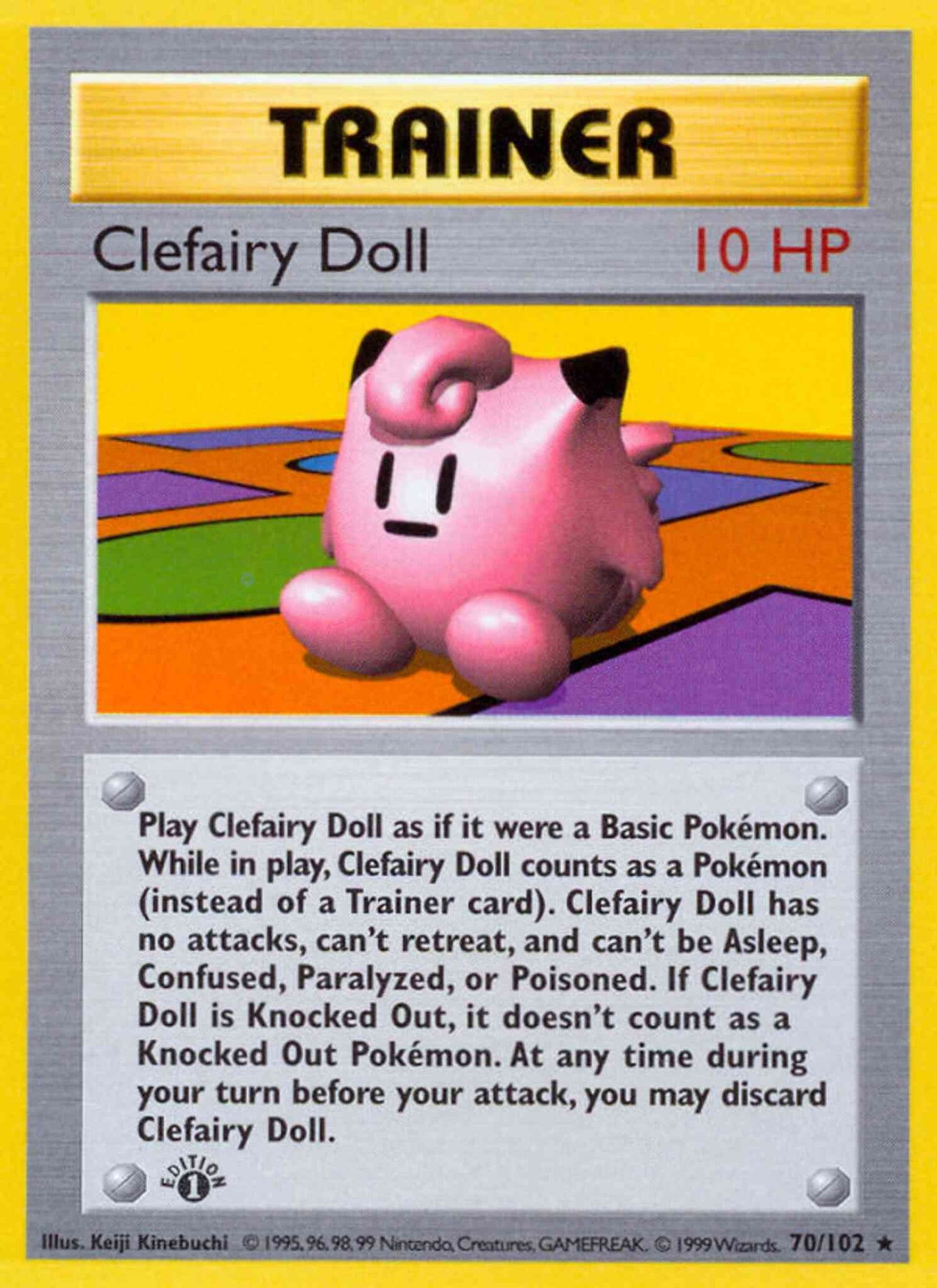 Clefairy Doll - 70/102 - Rare - 1st Edition [base1-70] [Non-Holo]