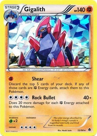 Gigalith - Cracked Ice Holo - 53/98 - Rare [bw2-53] [Holo]