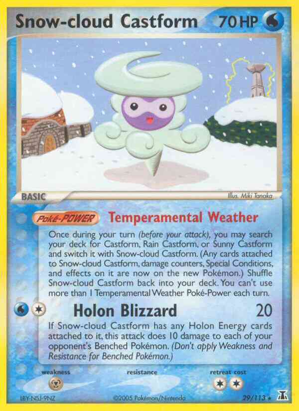Snow-cloud Castform - 29/113 - Rare [ex11-29] [Non-Holo]