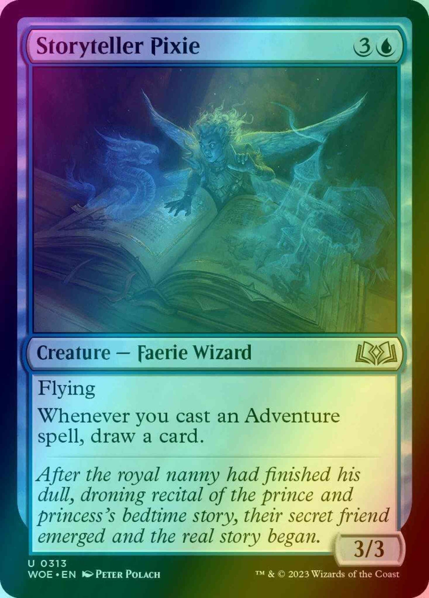 Storyteller Pixie [313] [Jumpstart Exclusive] [Wilds of Eldraine] [Foil]