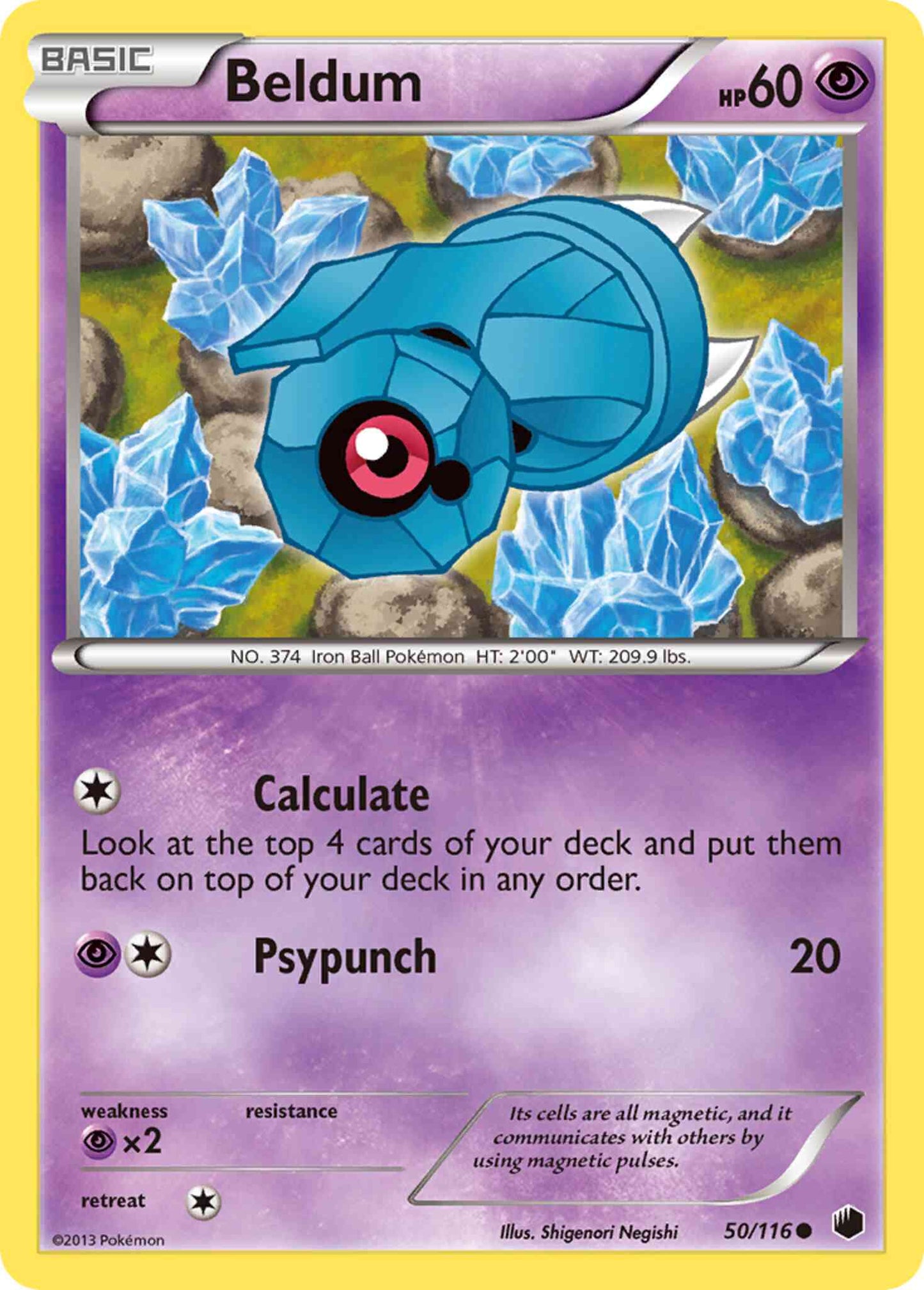 Beldum - 50/116 - Common [bw9-50] [Reverse Holo]