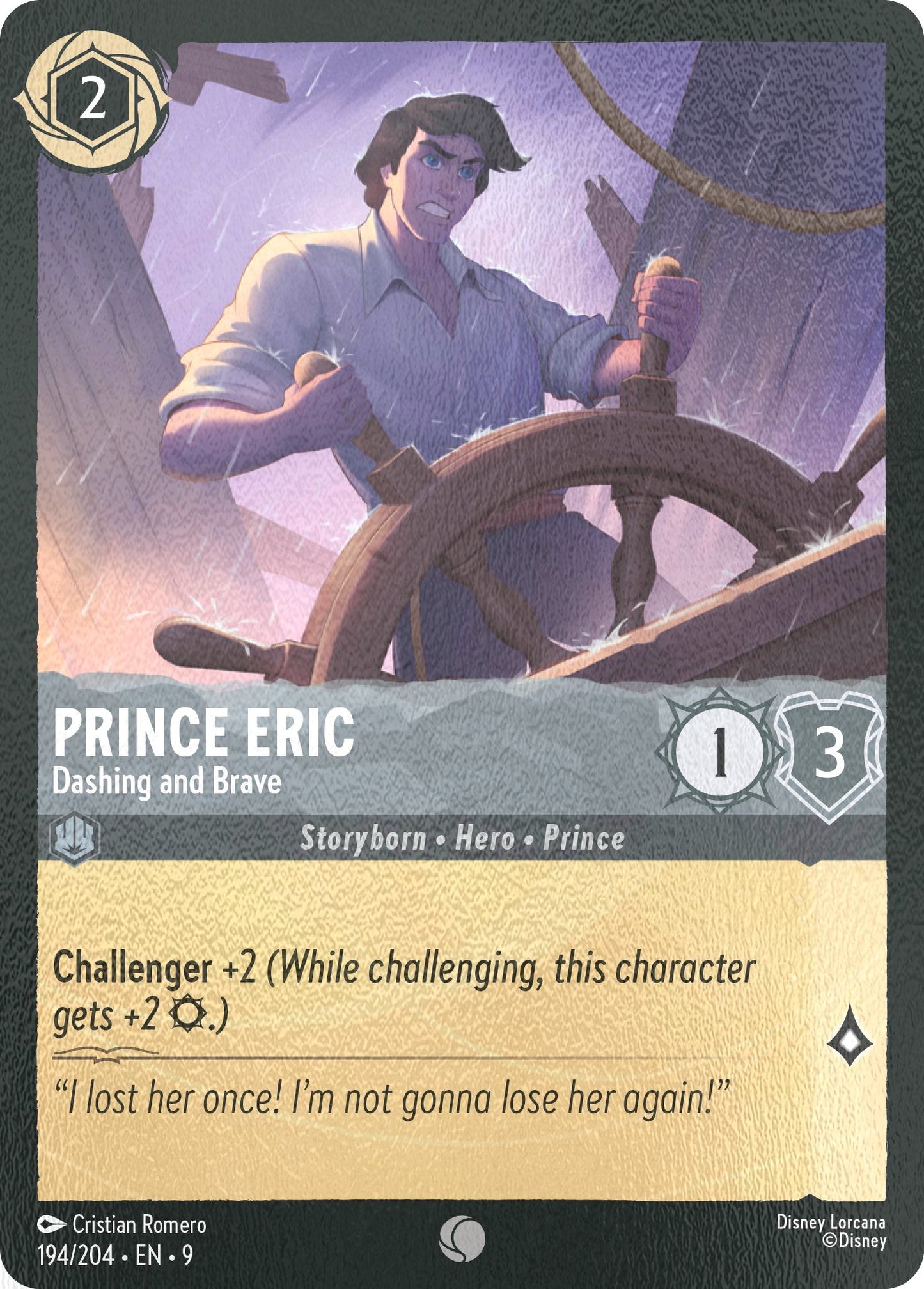 Prince Eric - Dashing and Brave - 194/204 [Fabled] [Cold Foil]