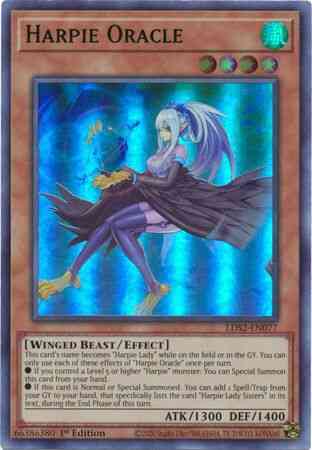 Harpie Oracle (Green) - LDS2-EN077 - Ultra Rare - 1st Edition