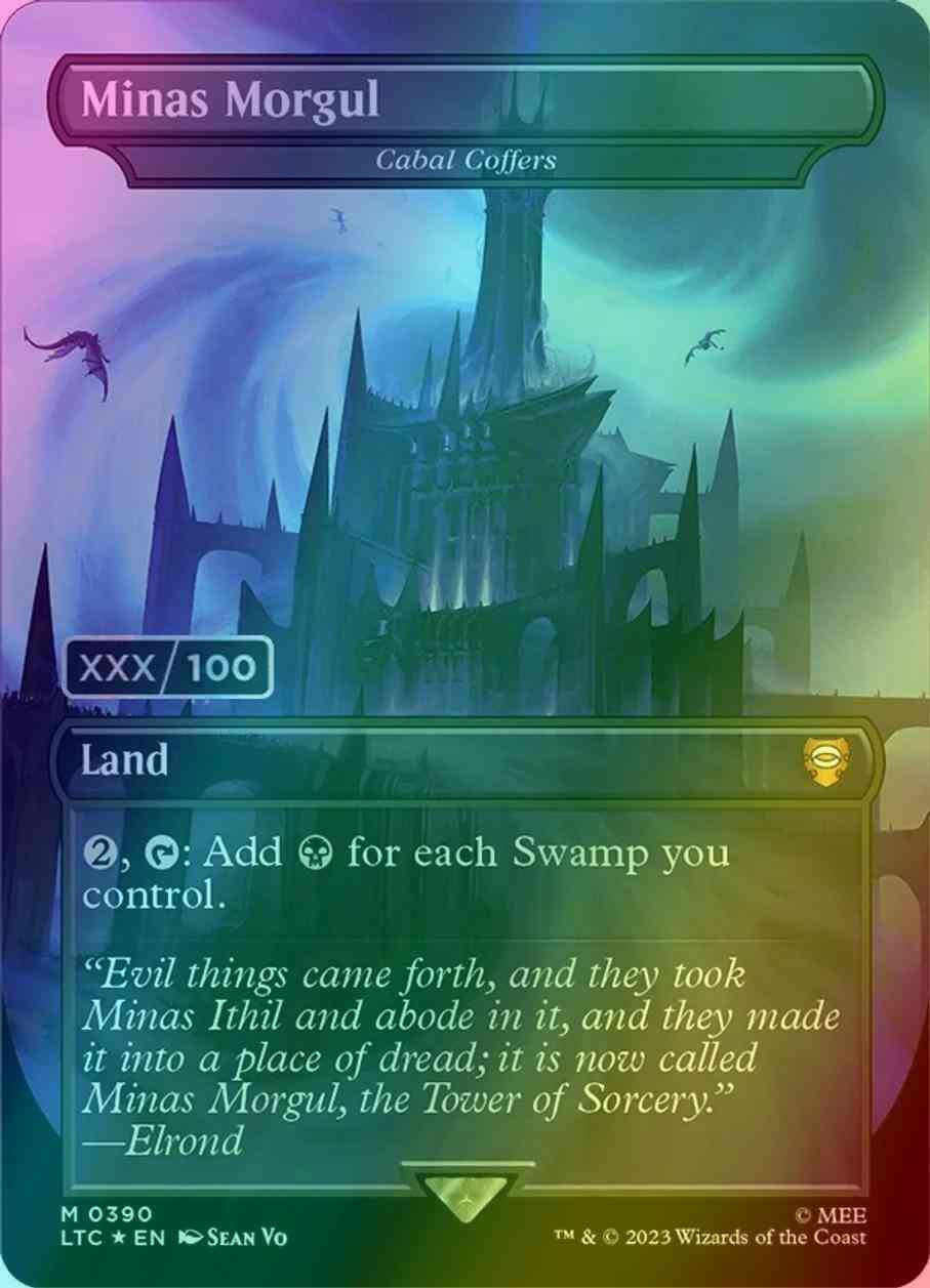 Minas Morgul - Cabal Coffers - Serial Numbered [390z] [Borderless] [Realms and Relics] [The Lord of the Rings: Tales of Middle-earth: Commander] [Foil]