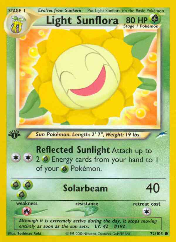 Light Sunflora - 72/105 - Common - 1st Edition [neo4-72] [Non-Holo]