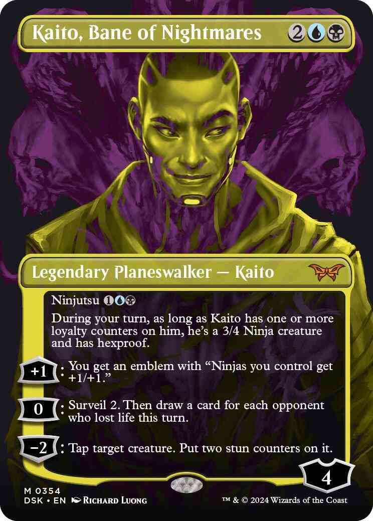 Kaito, Bane of Nightmares [354] [Borderless] [Double Exposure] [Duskmourn: House of Horror] [Non-Foil]