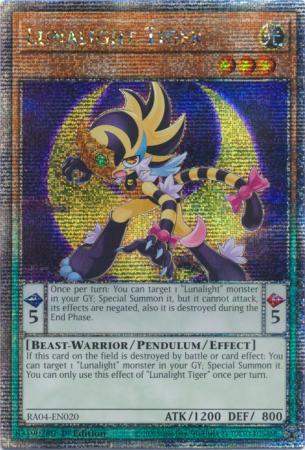 Lunalight Tiger - RA04-EN020 - Quarter Century Secret Rare - 1st Edition