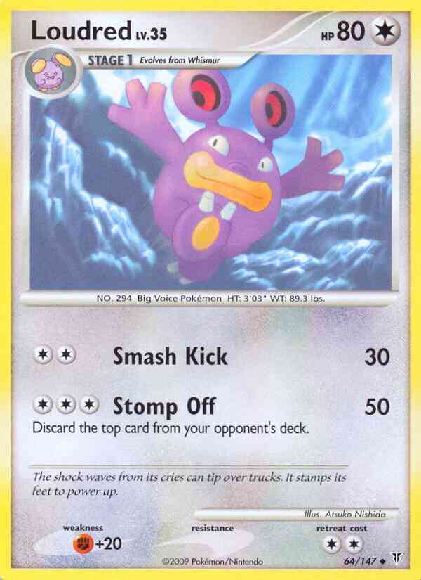 Loudred - 64/147 - Uncommon [pl3-64] [Reverse Holo]