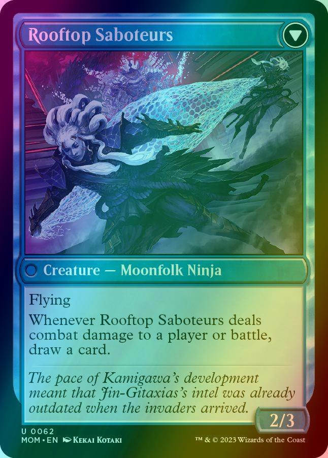 Invasion of Kamigawa // Rooftop Saboteurs [62] [March of the Machine] [Foil]