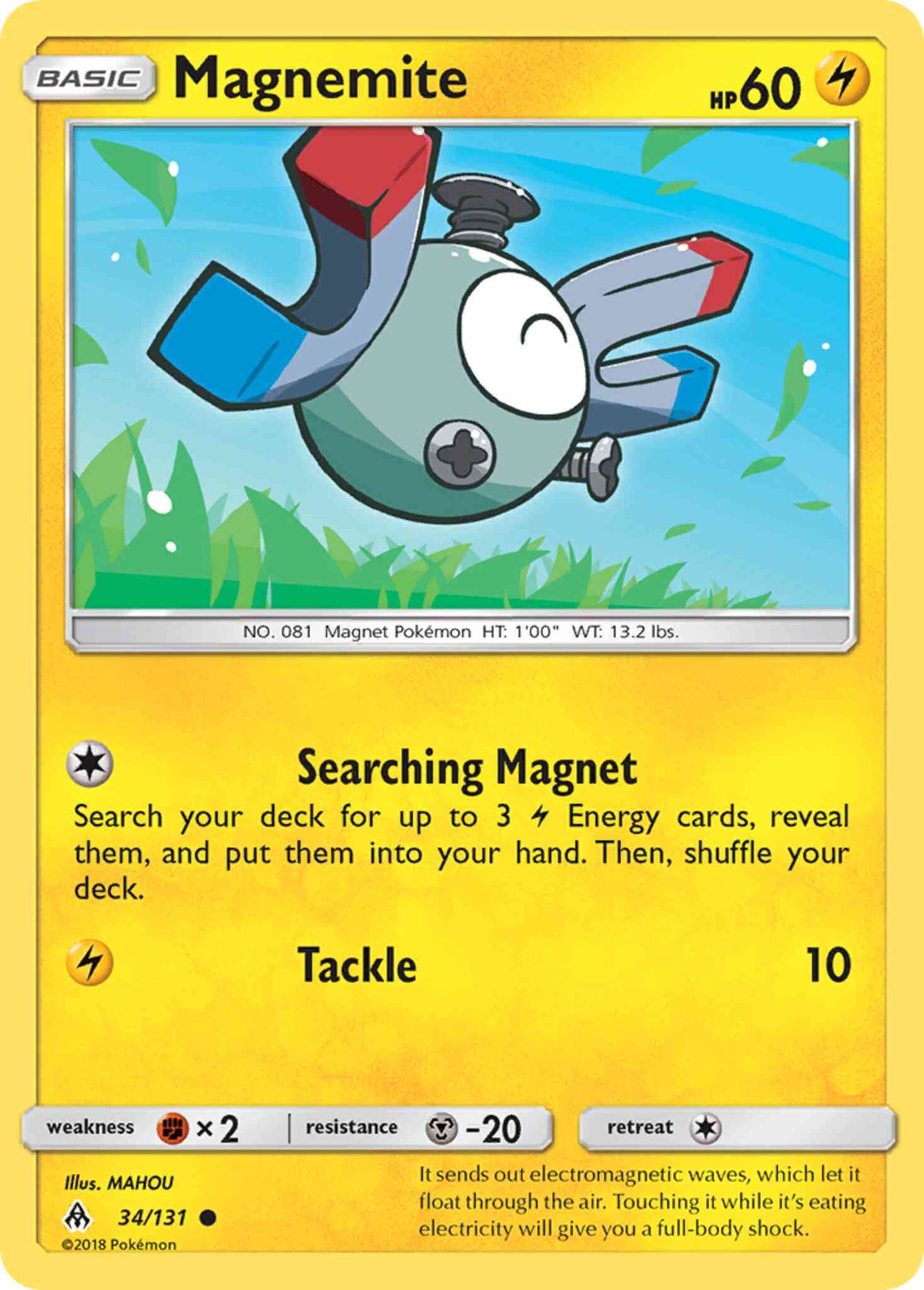 Magnemite - 34/131 - Common [sm6-34] [Reverse Holo]