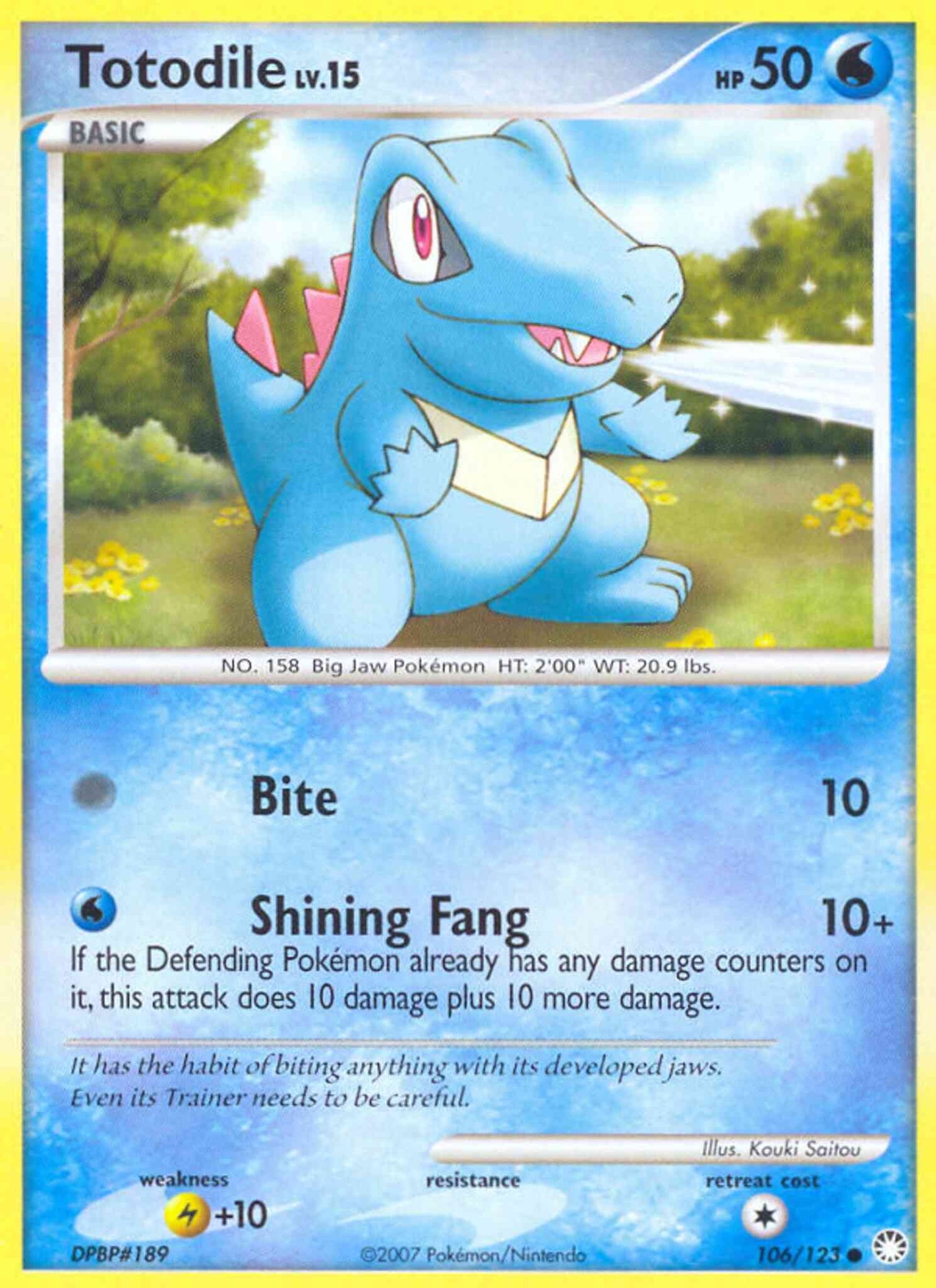 Totodile - 106/123 - Common [dp2-106] [Non-Holo]