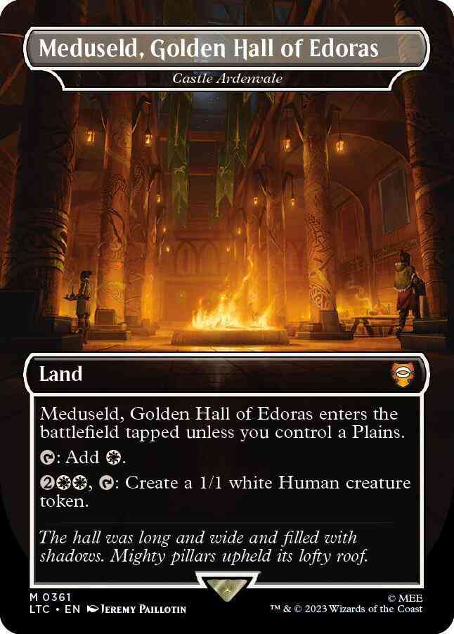 Meduseld, Golden Hall of Edoras - Castle Ardenvale [361] [Borderless] [Realms and Relics] [The Lord of the Rings: Tales of Middle-earth: Commander] [Non-Foil]