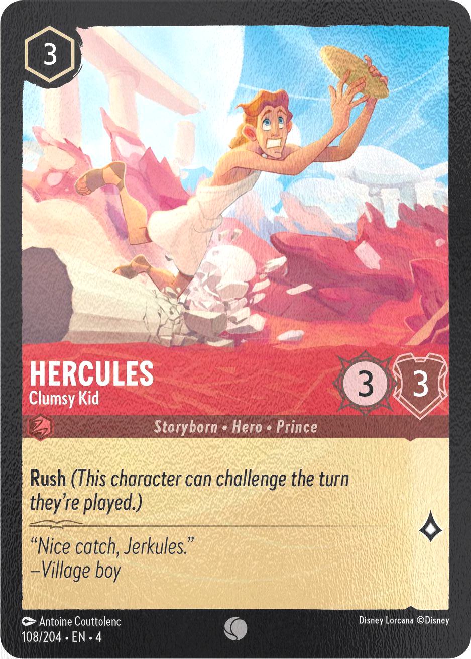 Hercules - Clumsy Kid - 108/204 [Ursula's Return] [Cold Foil]