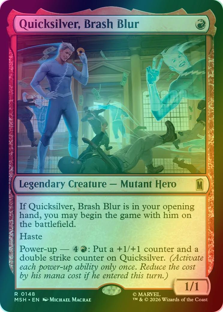 Quicksilver, Brash Blur [148] [Marvel Super Heroes] [Foil]
