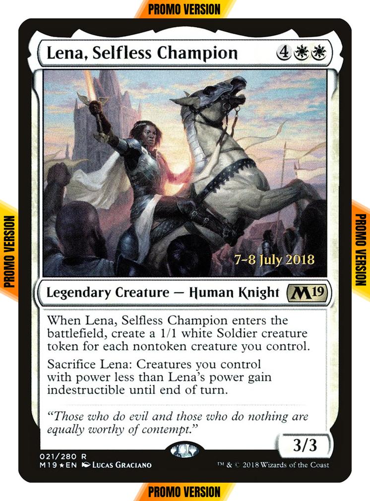 Lena, Selfless Champion [21s] [Core Set 2019 Promos] [Foil]