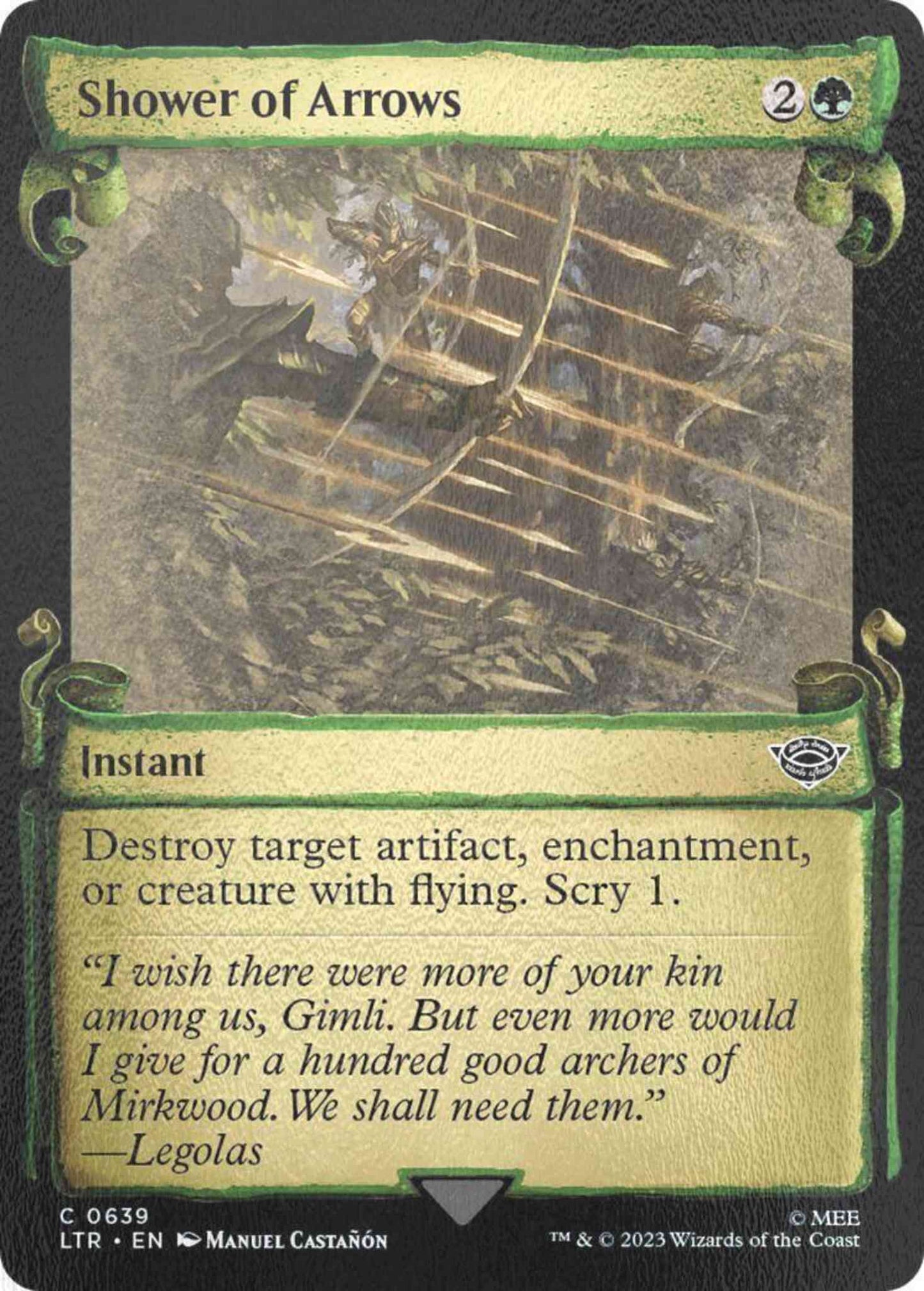 Shower of Arrows [639] [Scrolls Showcase] [The Lord of the Rings: Tales of Middle-earth] [Silver Foil]