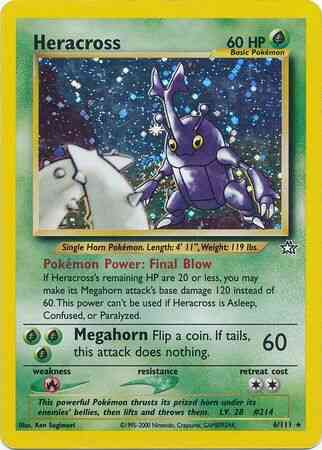 Heracross - 6/111 - Rare - Unlimited [neo1U-6] [Holo]