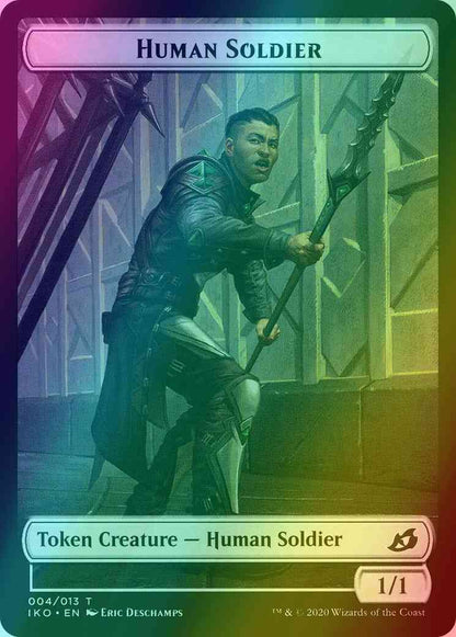 Human Soldier Token (04) // Shark Token (07) [Ikoria Lair of Behemoths Tokens] [Foil]