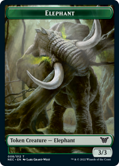 Angel Token (02) // Elephant Token (08) [Kamigawa: Neon Dynasty: Commander: Tokens] [Non-Foil]