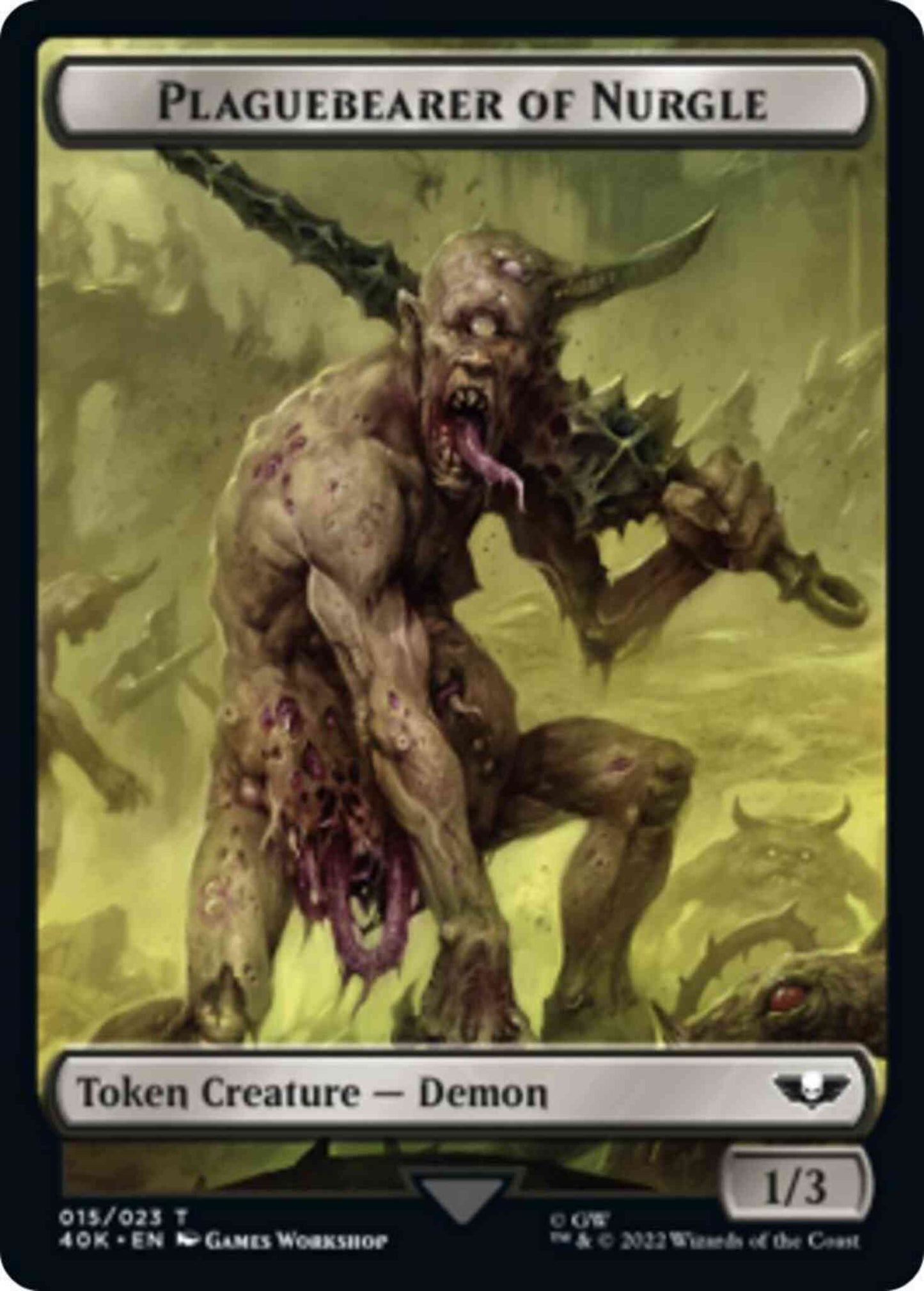 Plaguebearer of Nurgle Token (15) // Spawn Token (16) [Universes Beyond: Warhammer 40,000: Tokens] [Non-Foil]