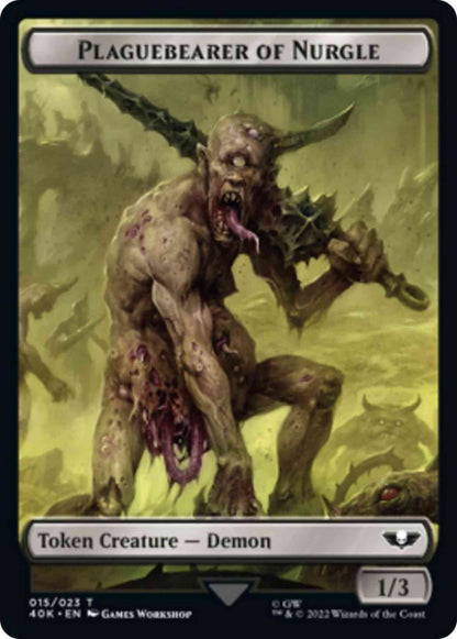 Plaguebearer of Nurgle Token (15) // Spawn Token (16) [Universes Beyond: Warhammer 40,000: Tokens] [Non-Foil]