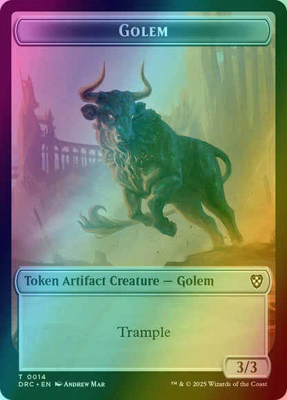 Golem Token (14) // Golem Token (15) [Aetherdrift: Commander: Tokens] [Foil]