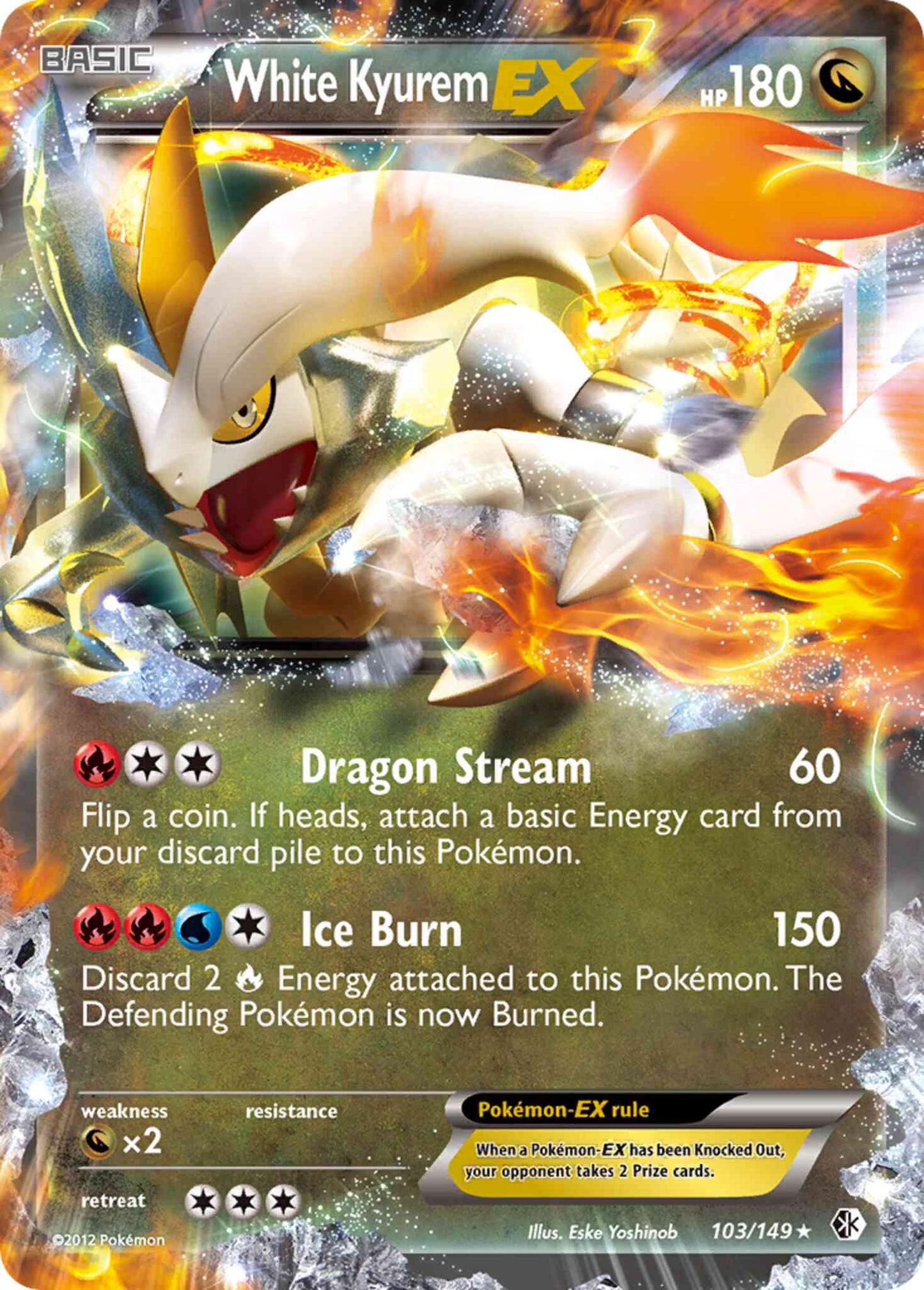 White Kyurem-EX - 103/149 - Rare Holo EX [bw7-103] [Ultra]