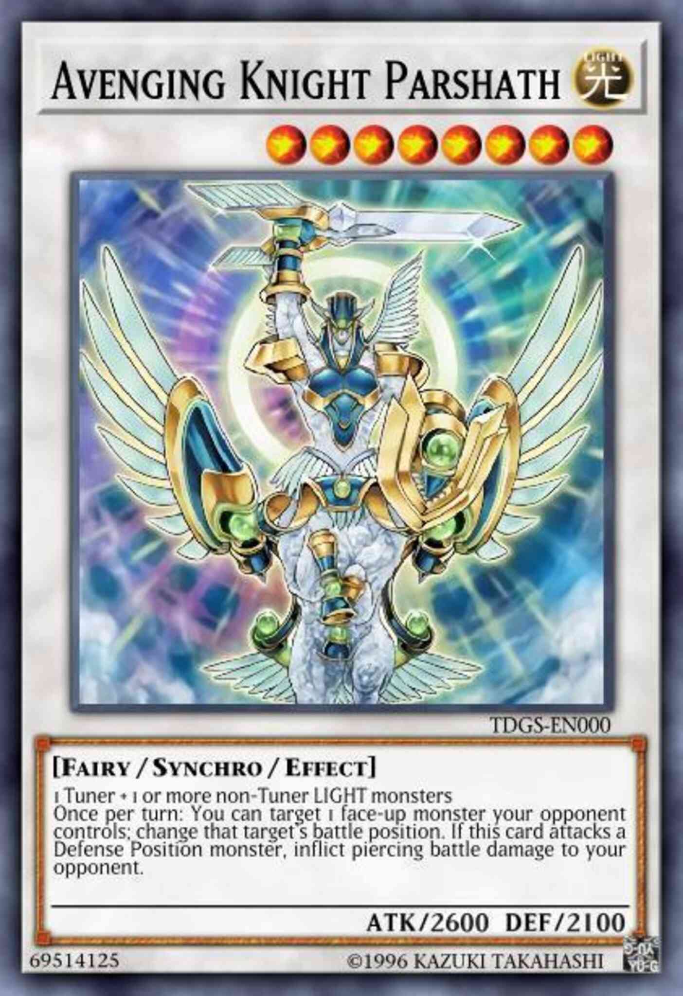 Avenging Knight Parshath - TDGS-EN000 - Secret Rare - 1st Edition