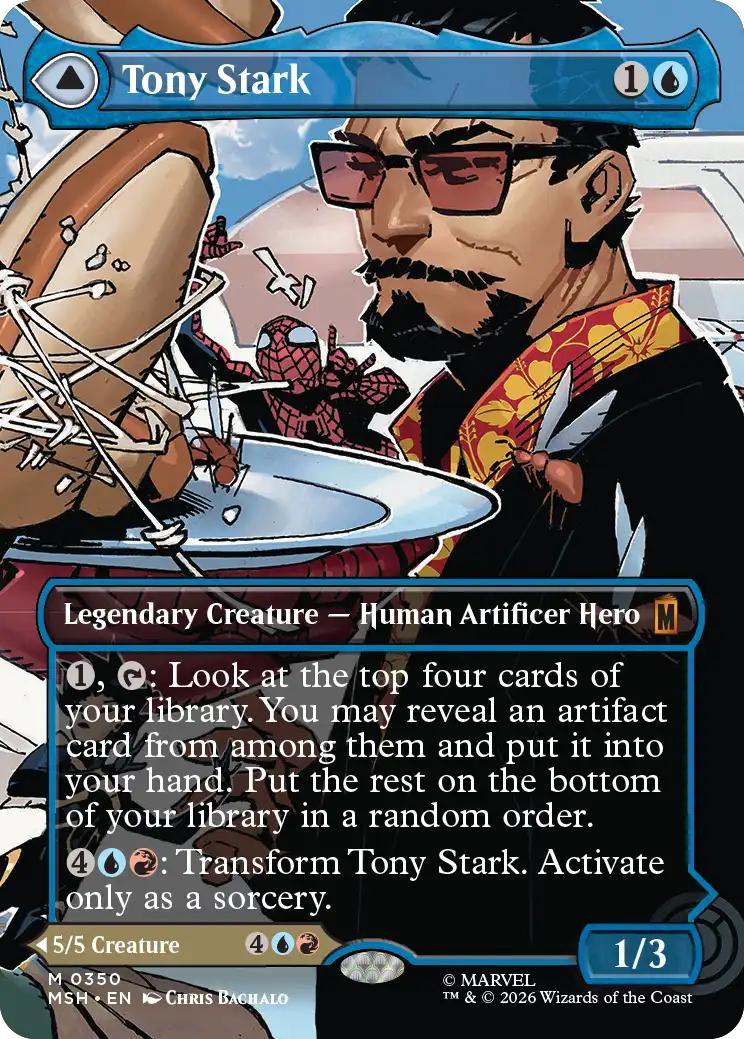 Tony Stark // The Invincible Iron Man [350] [Borderless] [Scene] [Marvel Super Heroes] [Non-Foil]