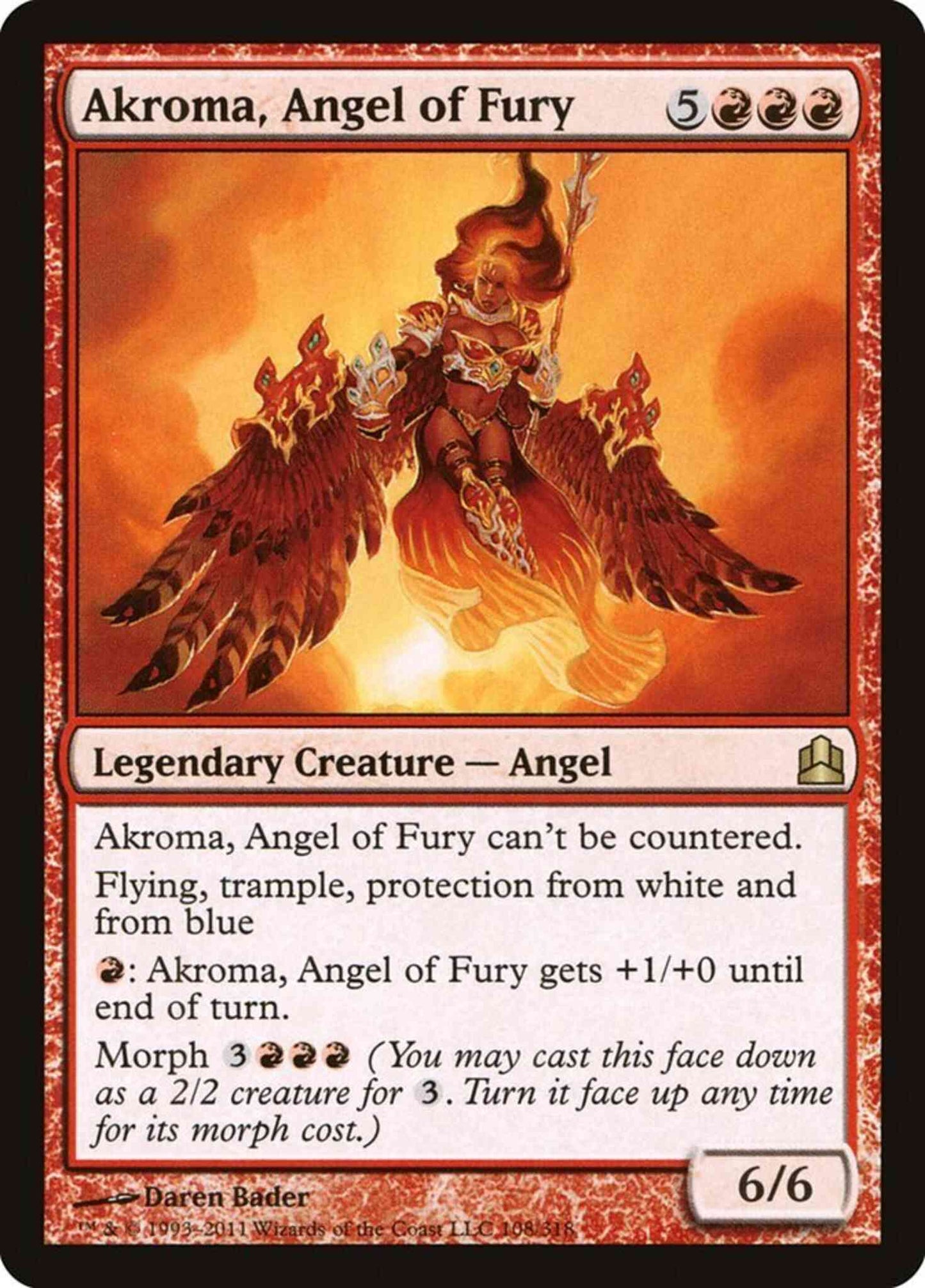 Akroma, Angel of Fury [108] [Commander 2011] [Non-Foil]