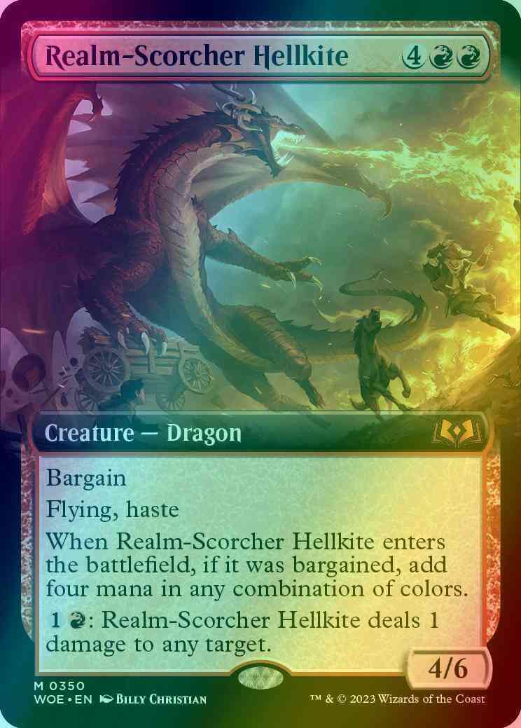 Realm-Scorcher Hellkite [350] [Extended Art] [Wilds of Eldraine] [Foil]