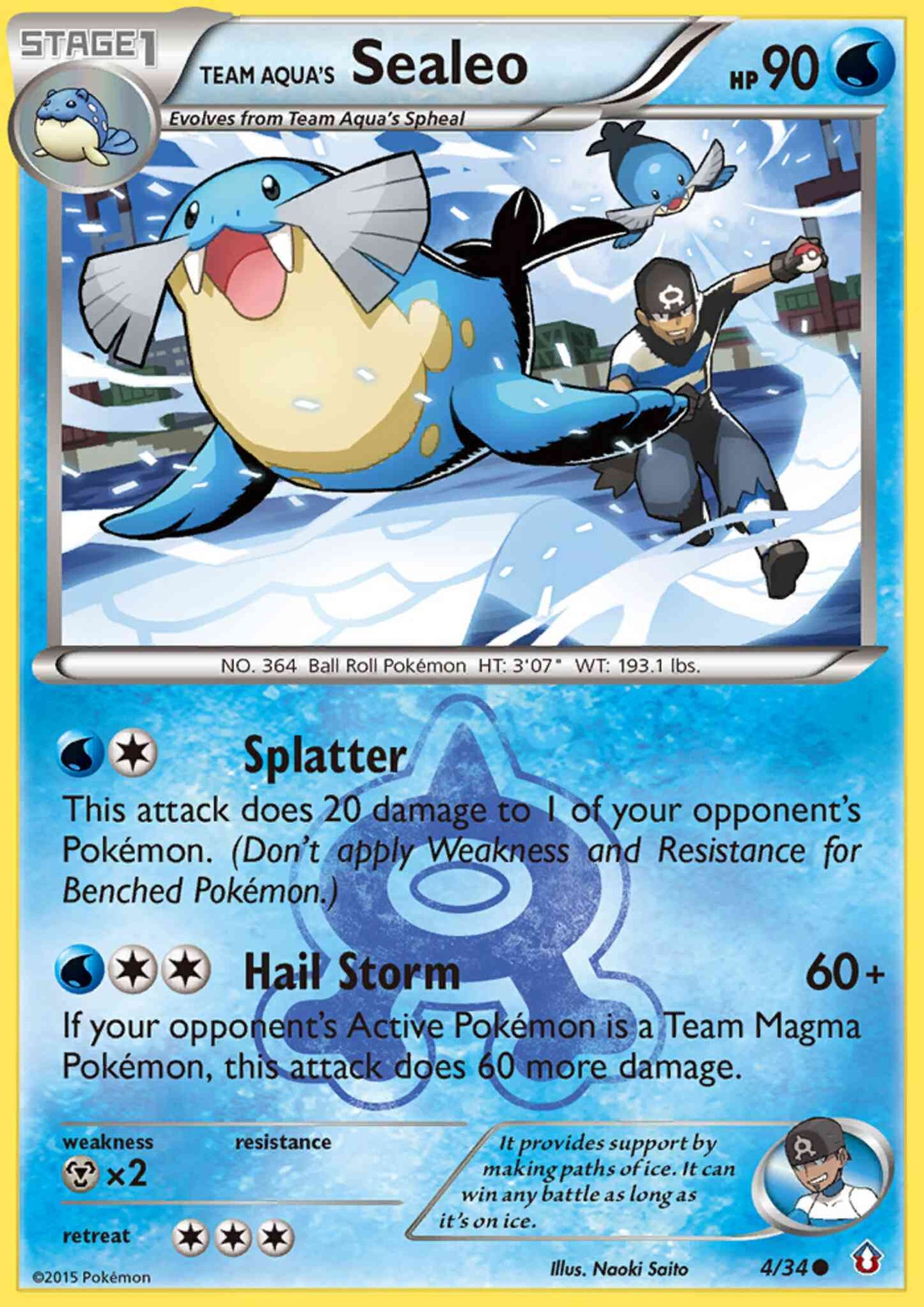 Team Aqua's Sealeo - 4/34 - Common [dc1-4] [Non-Holo]