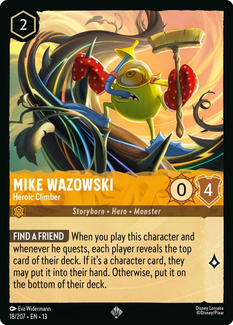Mike Wazowski - Heroic Climber - 18/204 [Attack of the Vine!] [Non-Foil]