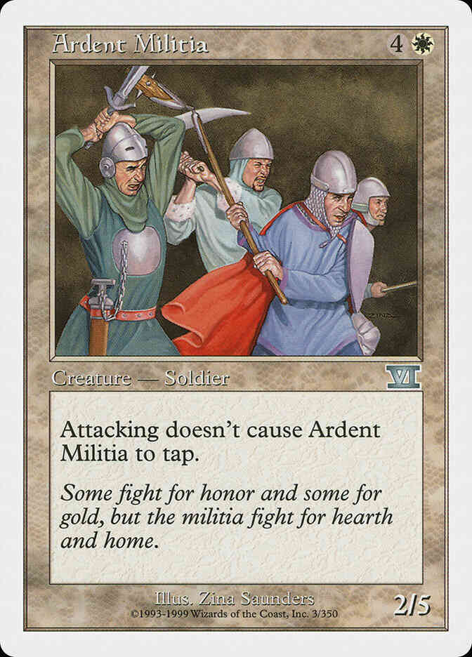 Ardent Militia [3] [Classic Sixth Edition] [Non-Foil]