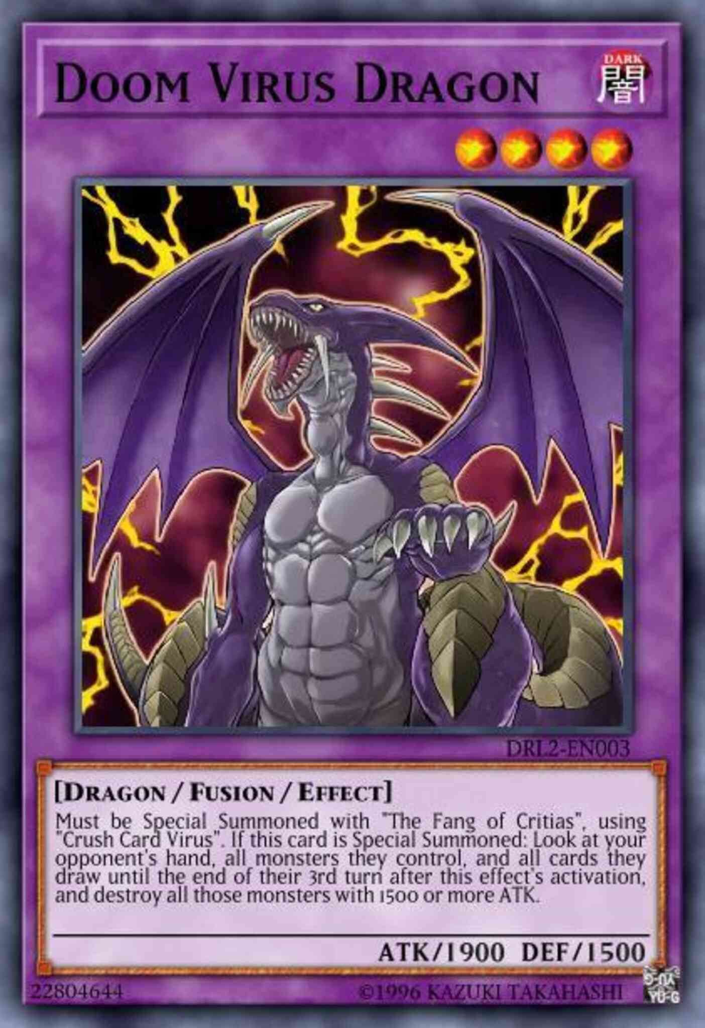 Doom Virus Dragon (Green) - DLCS-EN055 - Ultra Rare - 1st Edition