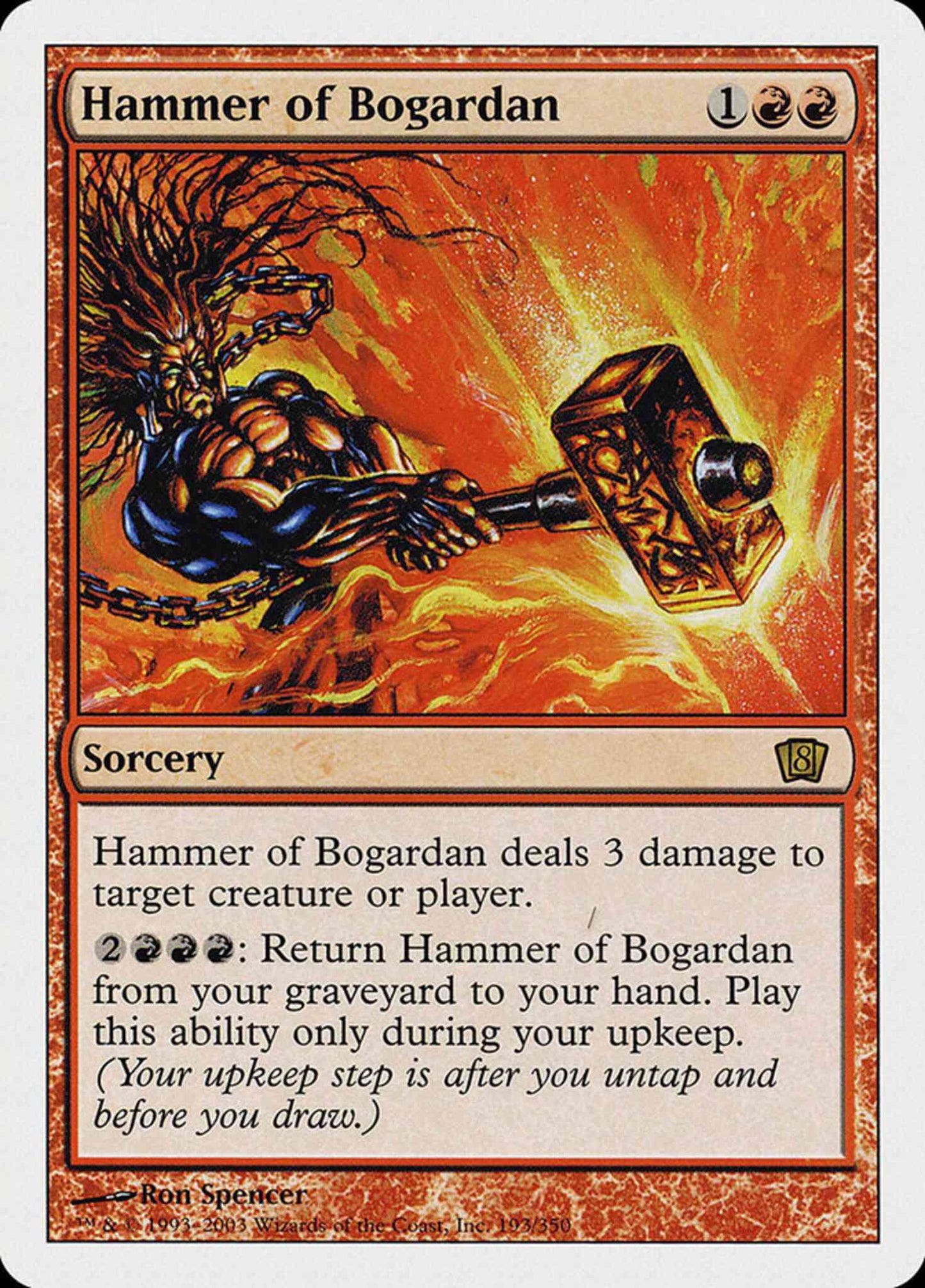 Hammer of Bogardan [193] [Eighth Edition] [Non-Foil]