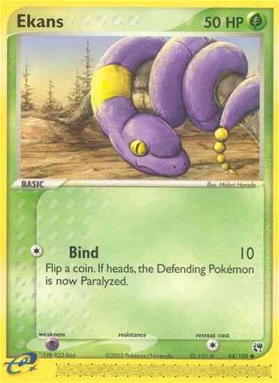 Ekans - 64/100 - Common [ex2-64] [Reverse Holo]