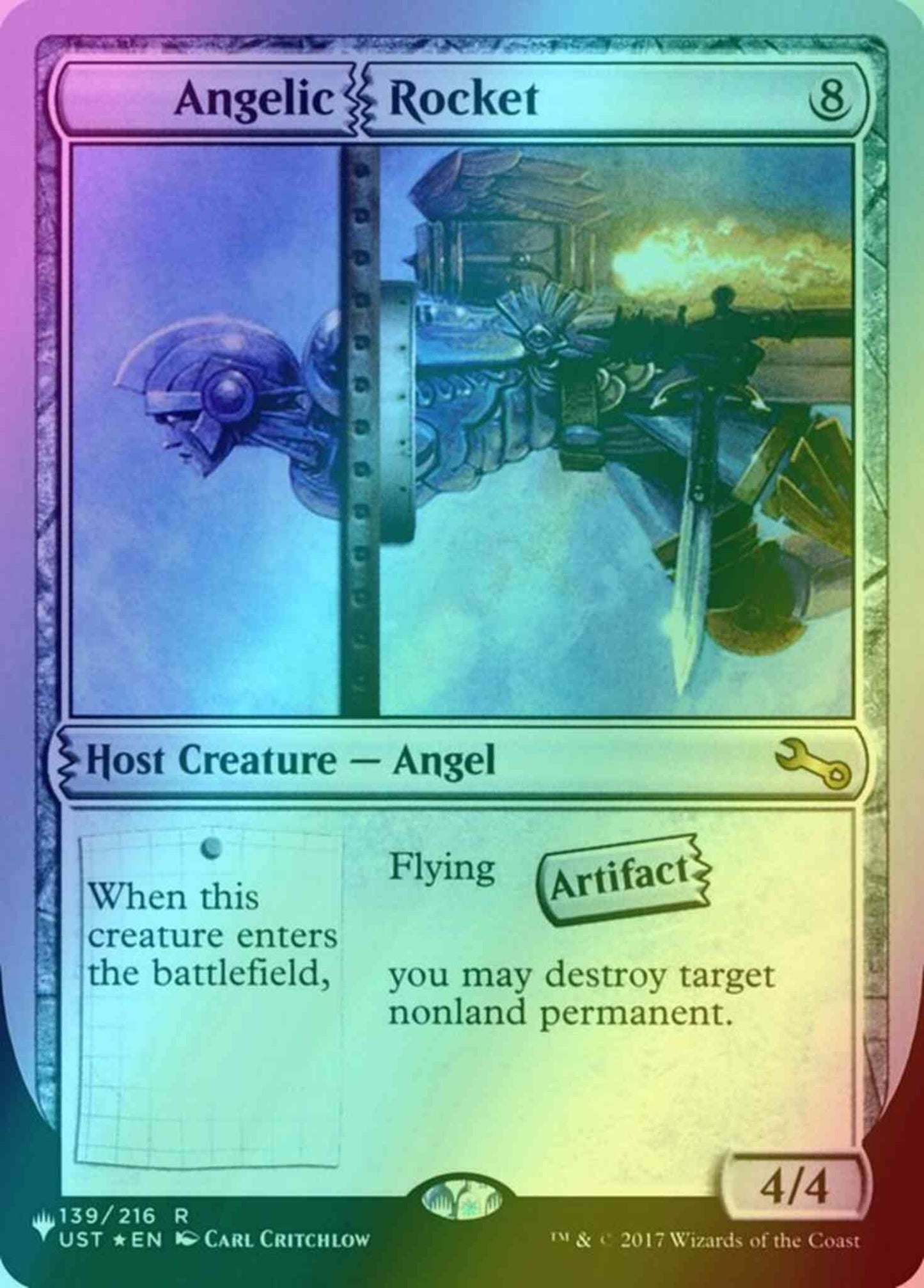 Angelic Rocket [54] [UST Set Symbol] [The List: Unfinity Foil Edition] [Foil]
