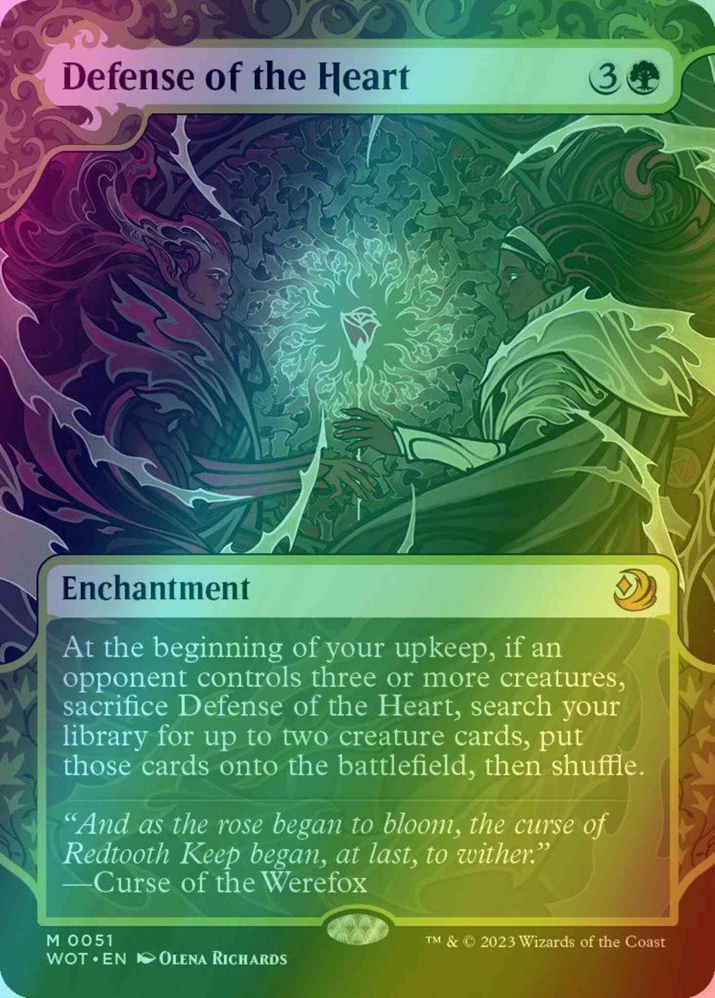 Defense of the Heart [51] [Enchanting Tale Showcase] [Wilds of Eldraine: Enchanting Tales] [Foil]