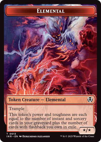 Elemental Token (13) // Human Token (14) [Innistrad Remastered: Tokens] [Non-Foil]
