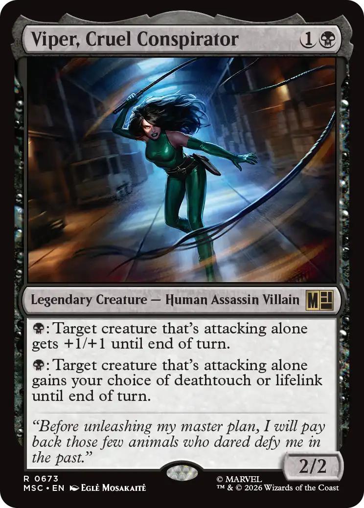 Viper, Cruel Conspirator [673] [Jumpstart] [Marvel Super Heroes: Commander] [Non-Foil]