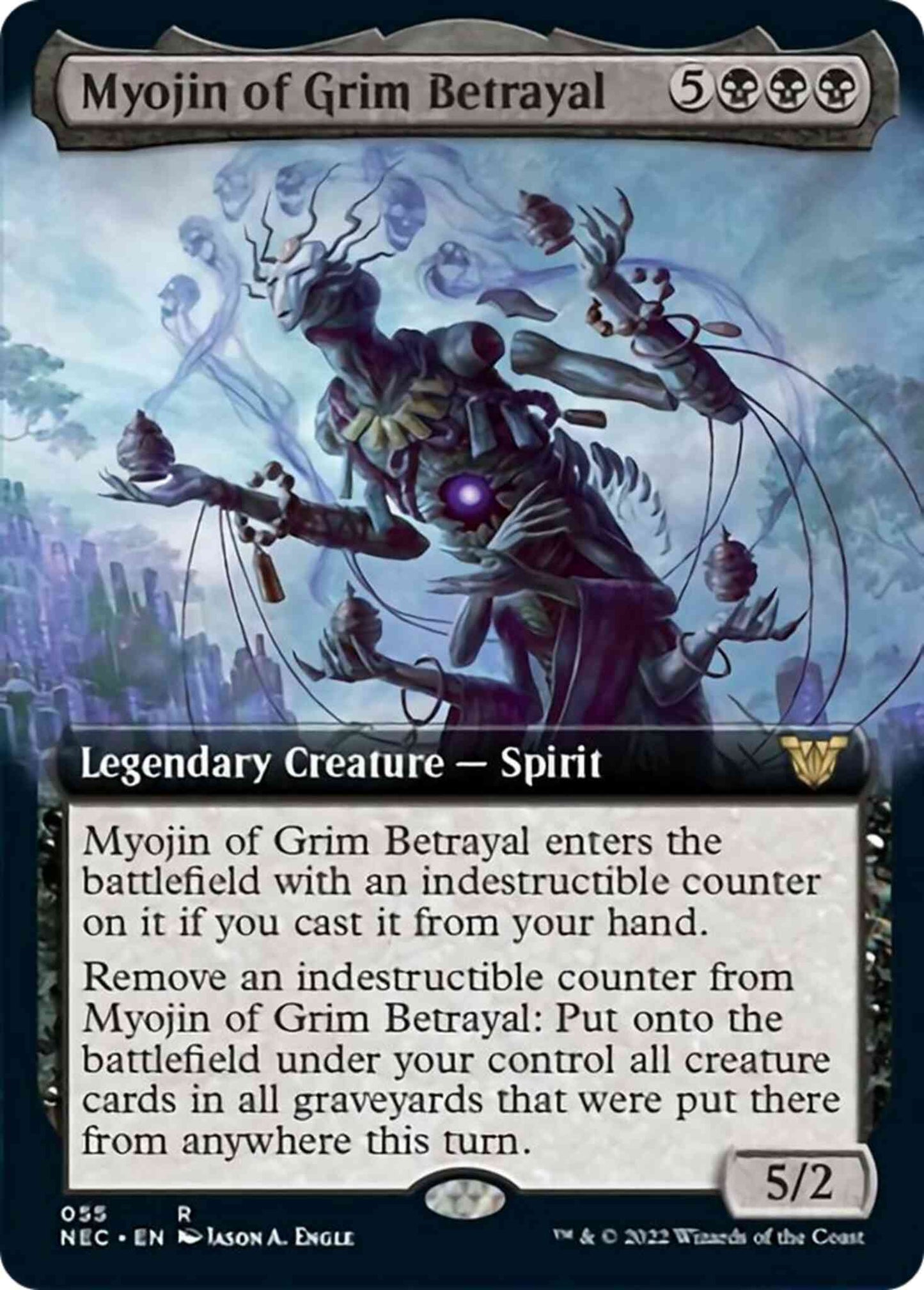 Myojin of Grim Betrayal [55] [Extended Art] [Kamigawa: Neon Dynasty: Commander] [Non-Foil]