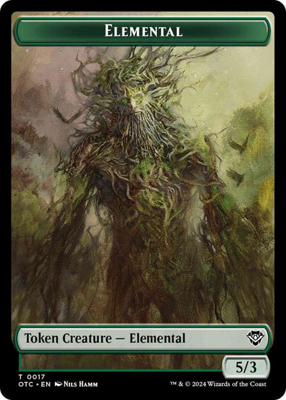 Elemental Token (17) // Insect Token (18) [Outlaws of Thunder Junction: Commander: Tokens] [Non-Foil]