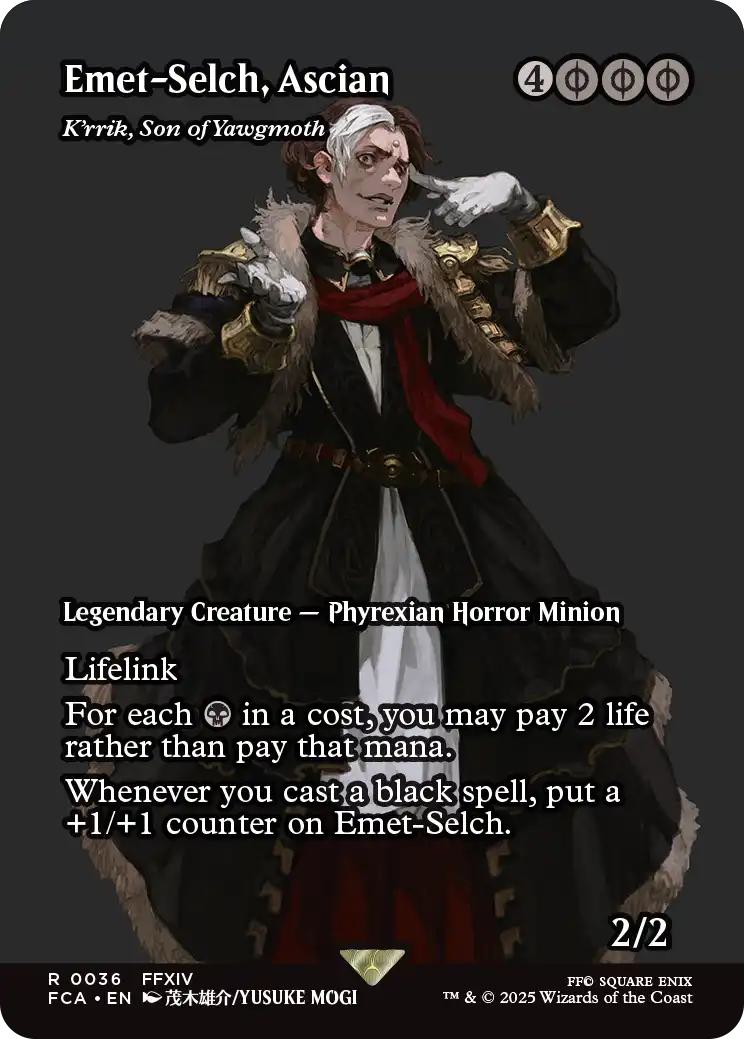 Emet-Selch, Ascian - K'rrik, Son of Yawgmoth [36] [Borderless] [FINAL FANTASY: Through the Ages] [Non-Foil]