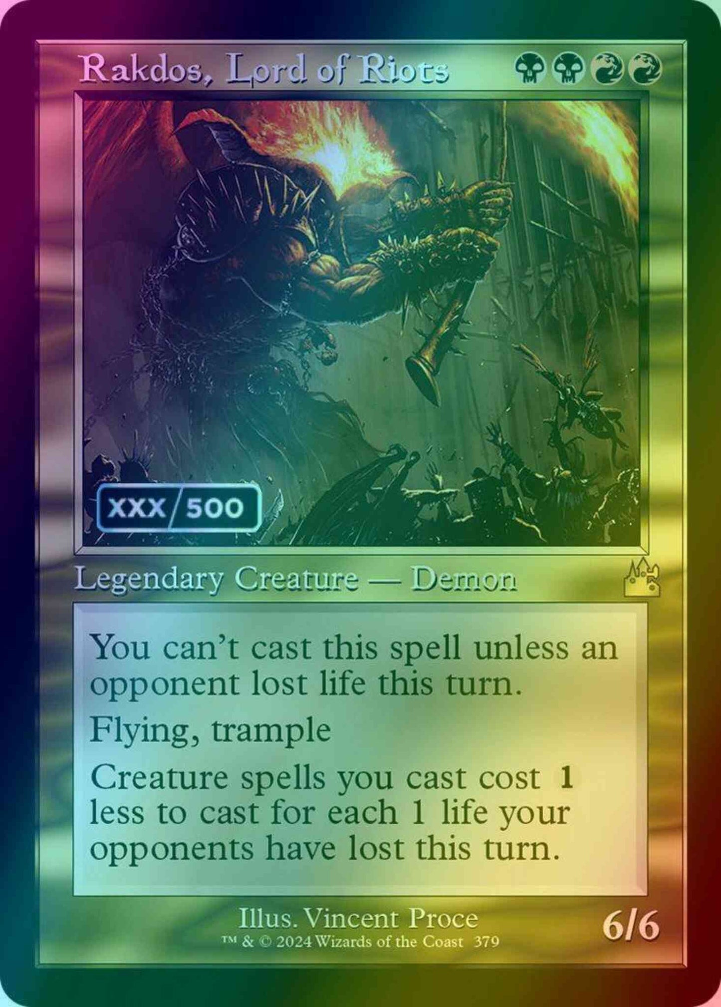 Rakdos, Lord of Riots - Serial Numbered [379z] [Retro Frame] [Ravnica Remastered] [Foil]