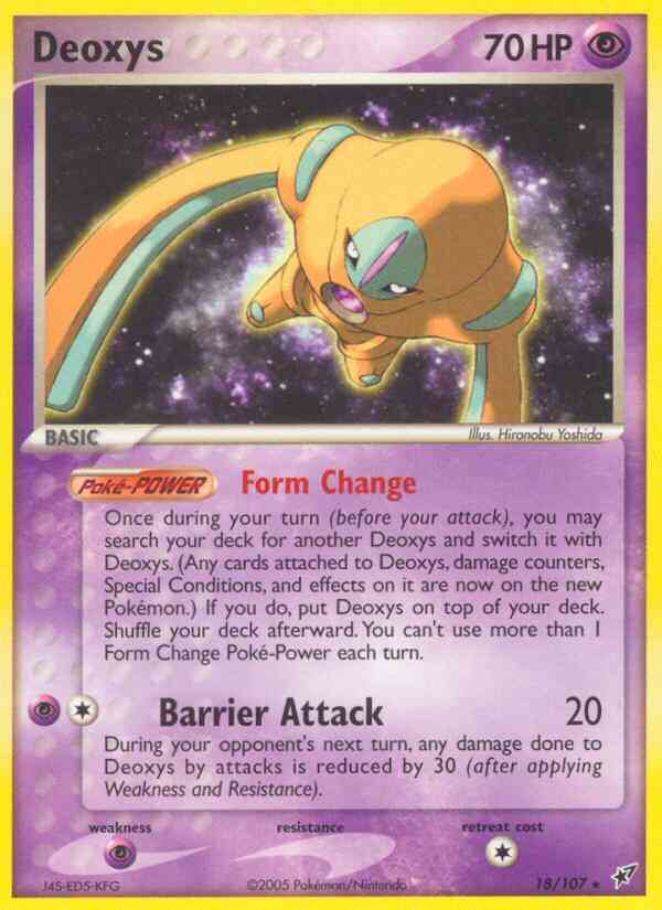 Deoxys - 18/107 - Rare [ex8-18] [Reverse Holo]
