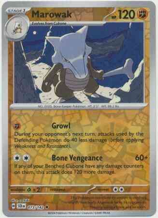 Marowak - 073/142 - Uncommon [sv07-073] [Reverse Holo]