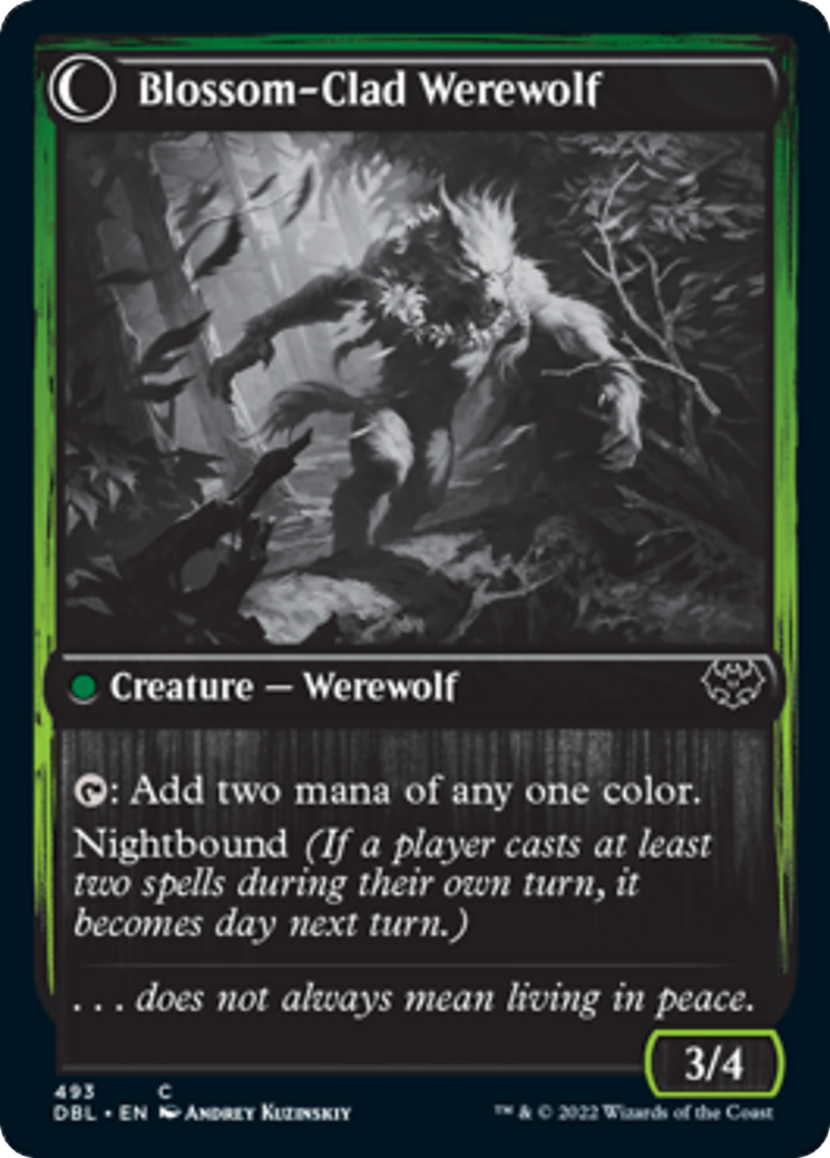 Weaver of Blossoms // Blossom-Clad Werewolf [493] [Innistrad: Double Feature] [Non-Foil]