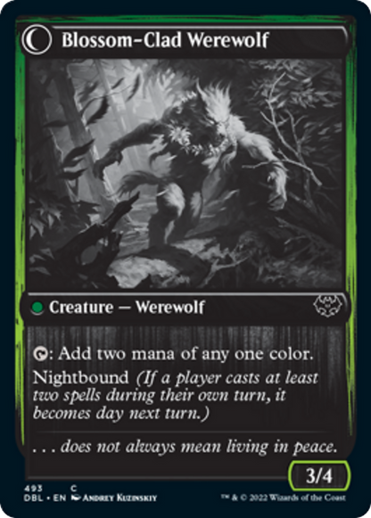 Weaver of Blossoms // Blossom-Clad Werewolf [493] [Innistrad: Double Feature] [Non-Foil]